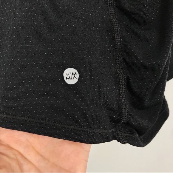 Vimmia Mesh Ruched Racerback Tank Top Black Small - Picture 6 of 7